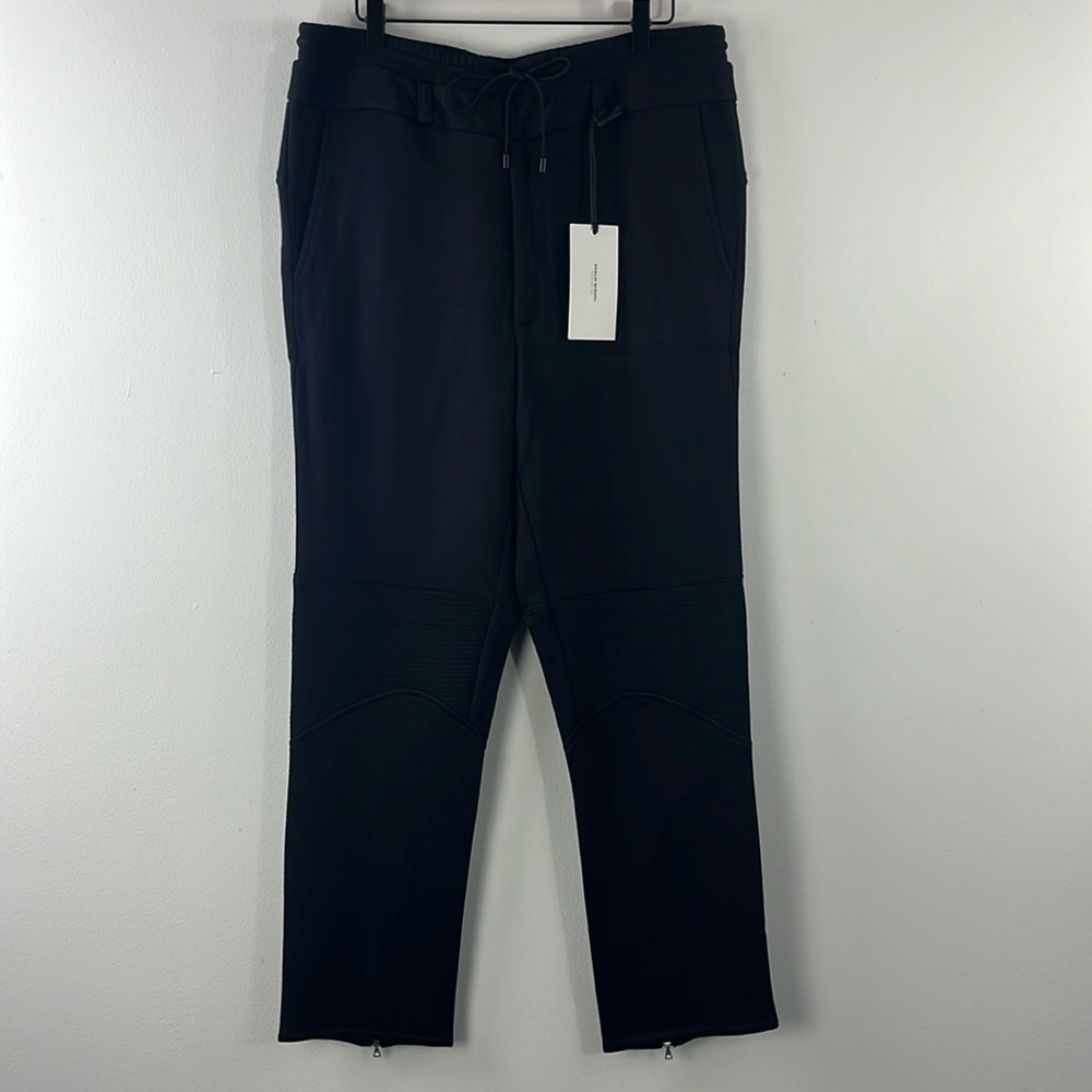 Public School Revolve Trapunto Moto Black Zip Ankle Pants Mens Size L NWT